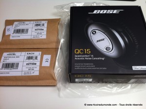 déballage du casque QC 15 QuietComfort BOSE