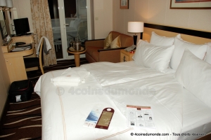 La cabine balcon du Queen Mary 2 est très bien pour 2 personnes