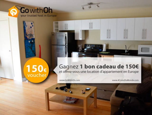 150-euros à gagner pour une location d'appartement partout en Europe avec GoWithOh