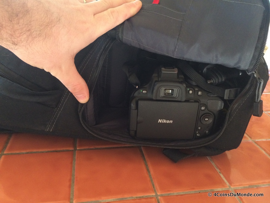 La poche latérale du sac à dos photo Tamrac Speed Pack 75
