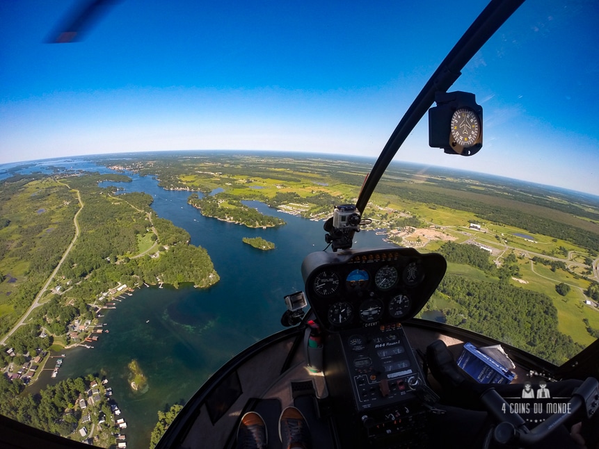 activités insolite 1000 iles hélicoptère Gananoque Ontario Canada