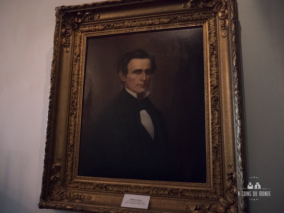 Portrait de Jefferson Davis, 1er président des états confédérés Montgomery Alabama
